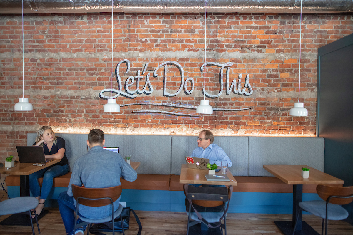 Gather Arts District cafe seating photo